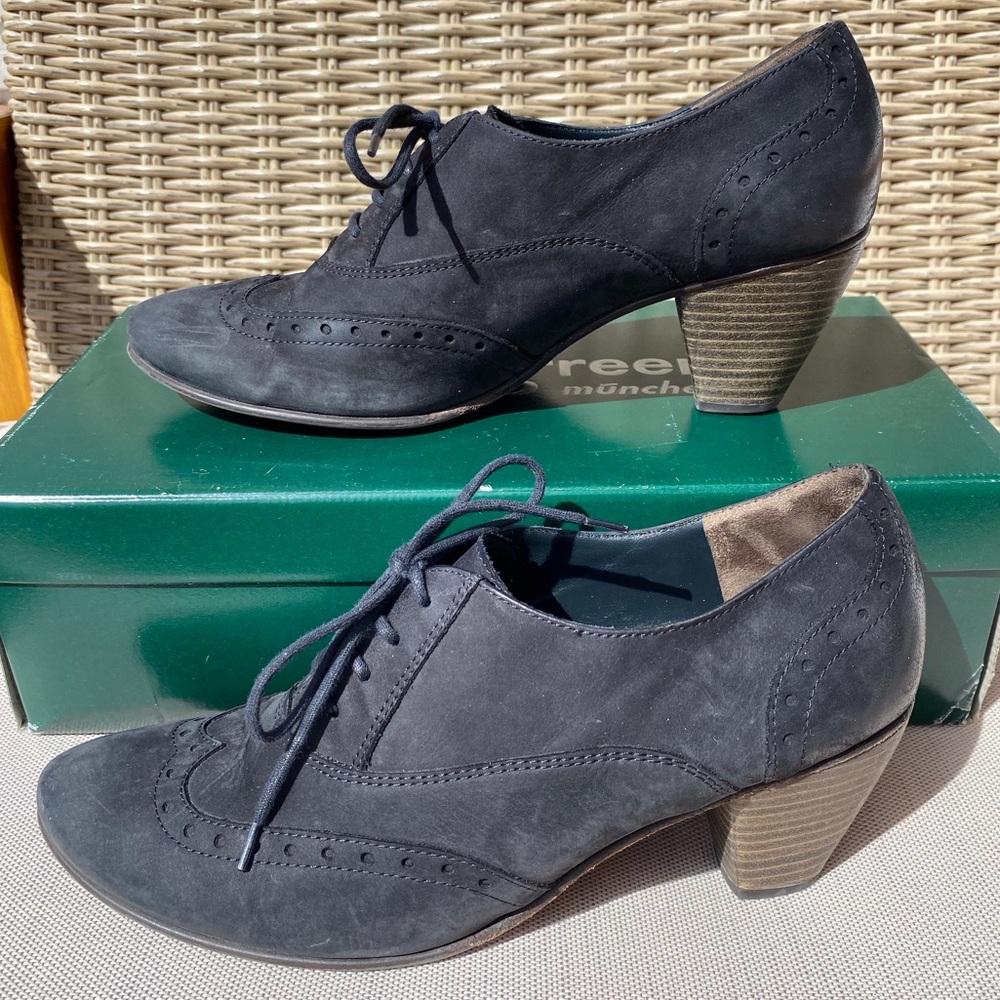 PAUL GREEN Black Nubuck Booties